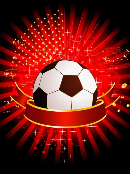 Fußball auf einem Hintergrund für ein Design — Stockvektor