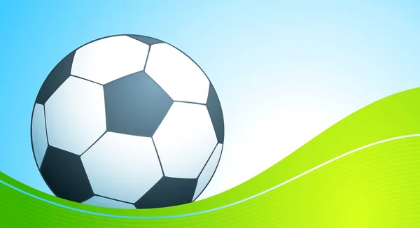 Fútbol sobre un fondo verde para un diseño — Archivo Imágenes Vectoriales