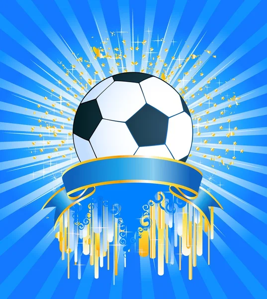 Fútbol coloreado para un diseño — Vector de stock