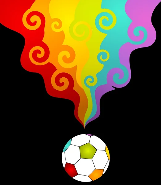 Fútbol coloreado para un diseño — Vector de stock