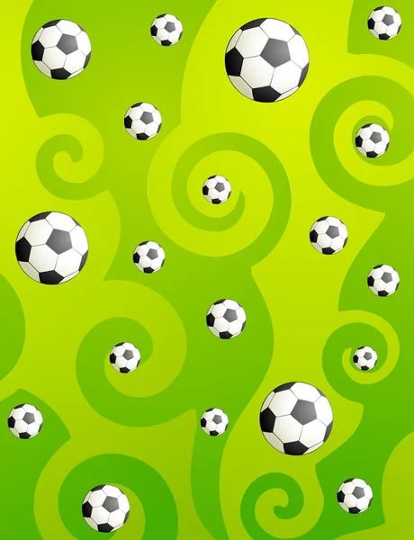 Fotbal na zeleném pozadí pro design — Stockový vektor