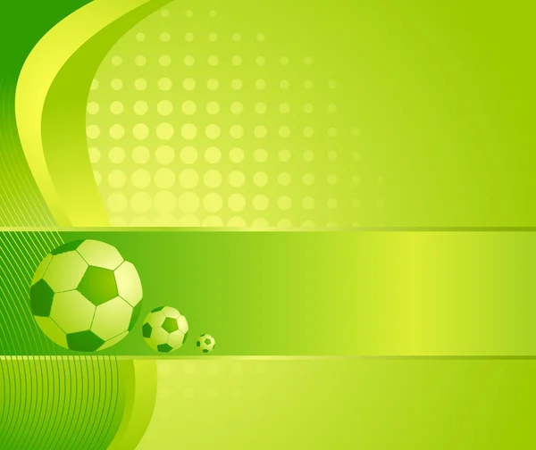 Futebol em um fundo verde para um design —  Vetores de Stock