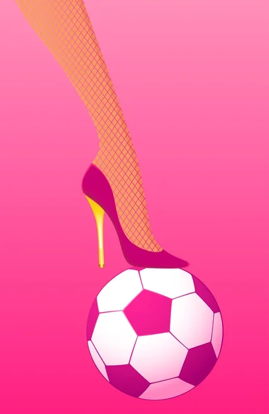 Football à talons hauts contre — Image vectorielle