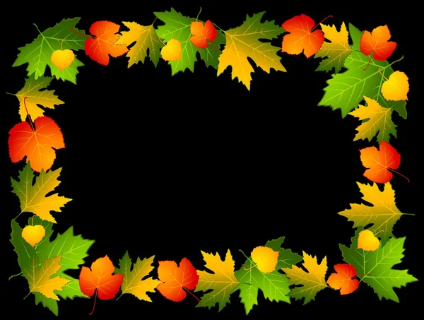 Herfst naadloze achtergrond met bladeren. vector. — Stockvector
