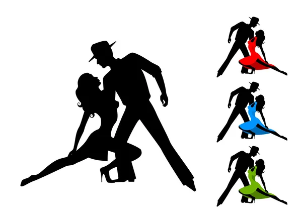 Bir tango dans çifti — Stok Vektör