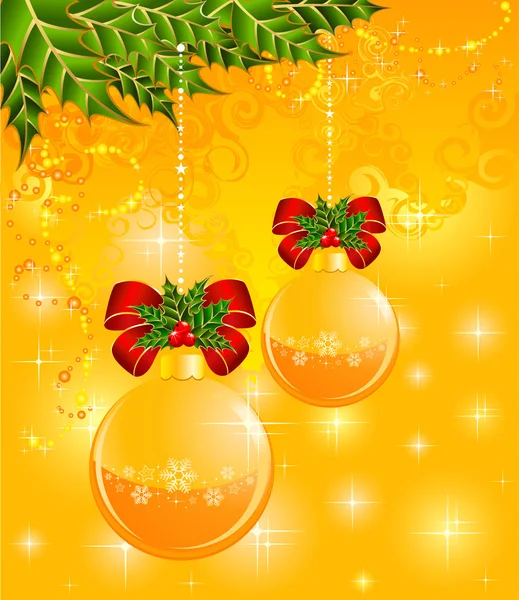 Christmas ball on a background — Stock Vector