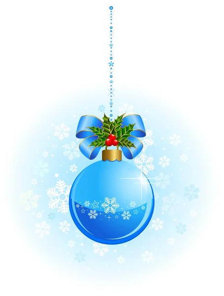 Palla di Natale su sfondo bianco — Vettoriale Stock