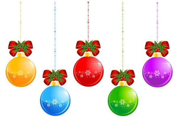 Vánoční míč na bílém pozadí — Stockový vektor