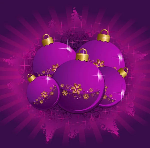 Boule de Noël sur un fond — Image vectorielle