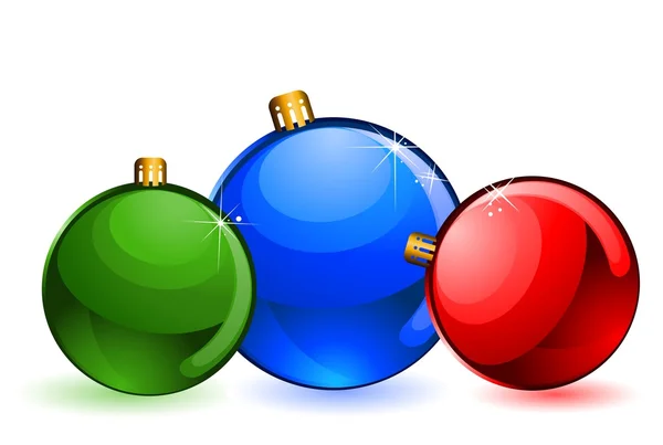 Bolas de Navidad sobre un fondo blanco — Vector de stock