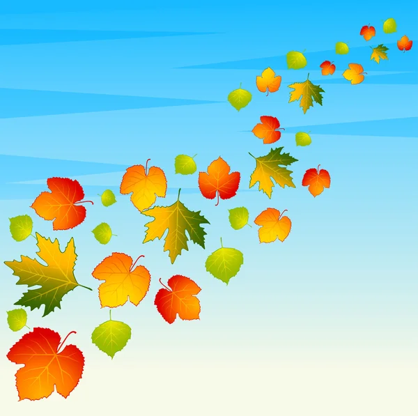 Background with autumnal leaves. — Stock Vector