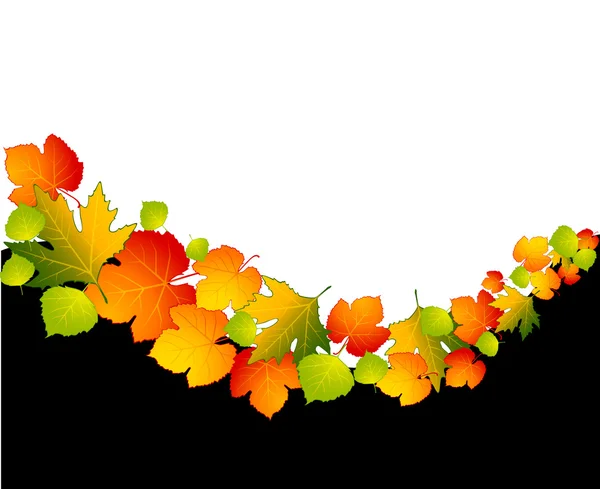 Fond avec feuilles automnales . — Image vectorielle
