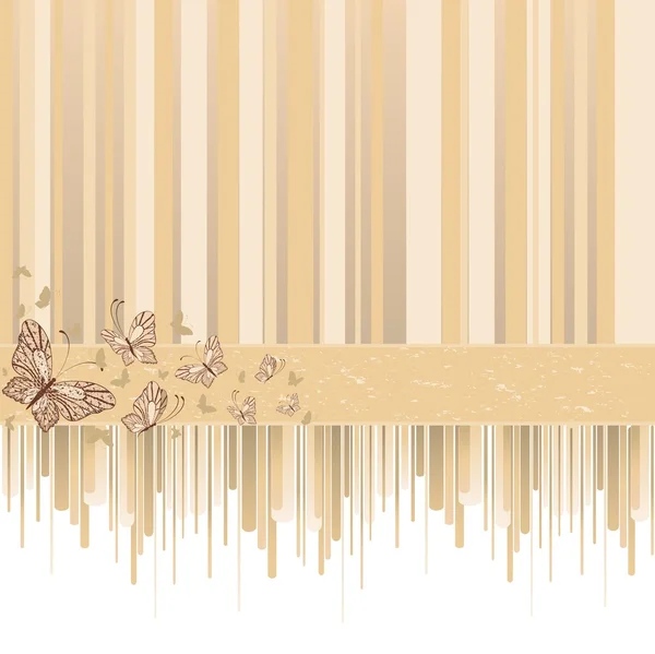 Grunge fond avec des papillons tropicaux — Image vectorielle