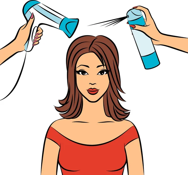 Woman with coiffure in a beauty salon — Φωτογραφία Αρχείου