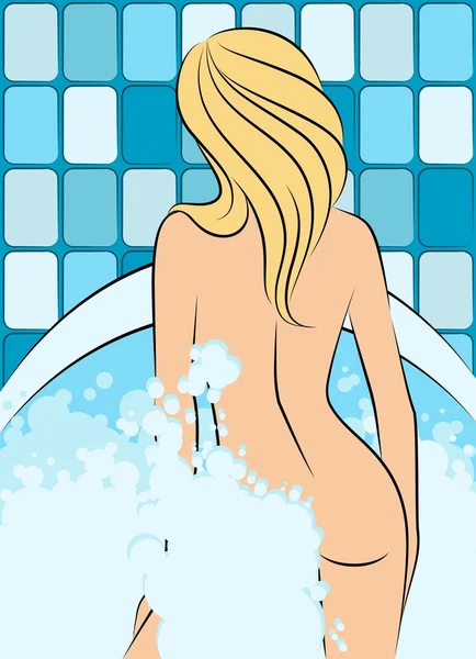 シャワーで美しい女性. — ストック写真