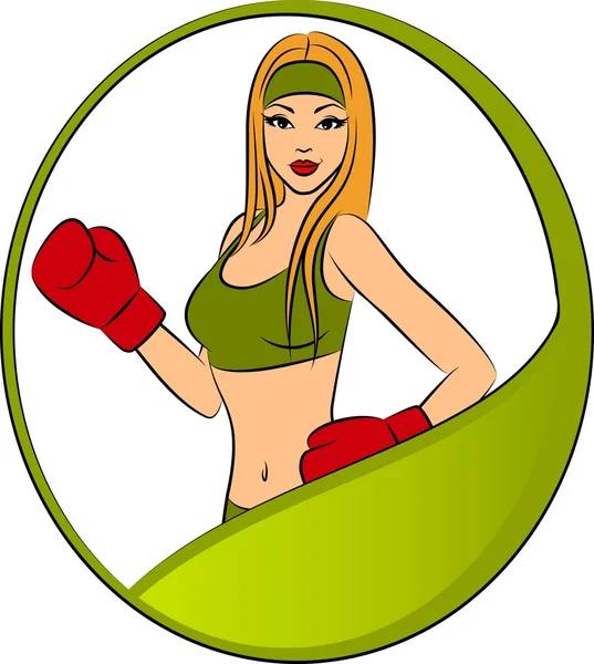 Красивая женщина во время фитнеса и бокса — стоковое фото
