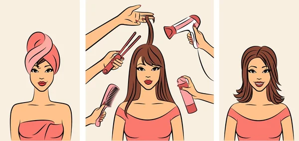 Hairdresser hands for beauty salon — Stockfoto