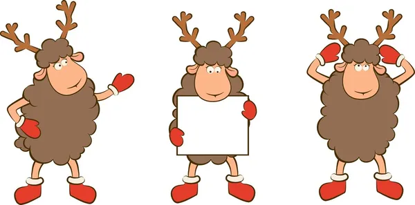 Vánoční sranda jelen s rámečku — Stock fotografie