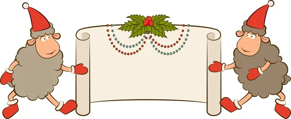 Cartoon funny deer Christmas illustration — Stock Photo, Image