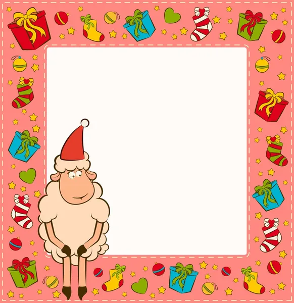 Natal ovelhas engraçadas — Fotografia de Stock