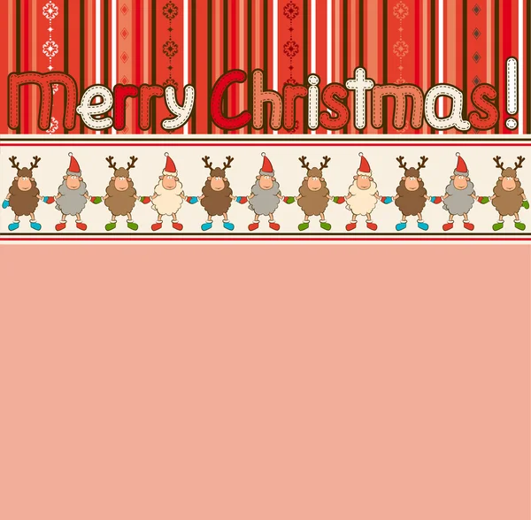 Christmas funny sheep background — Stock Photo, Image