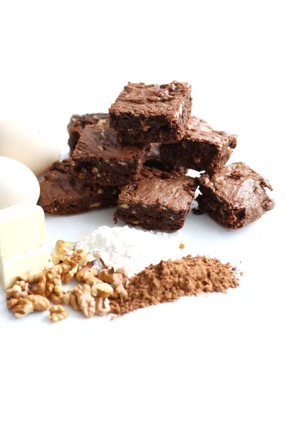 Brownies maison au cacao sucré — Photo