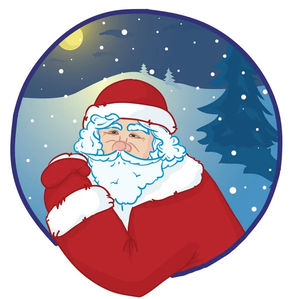 Portrait du Père Noël — Image vectorielle