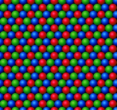 Red, Green and Blue spheres clipart