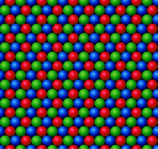 Červené, zelené a modré koule — Stock fotografie