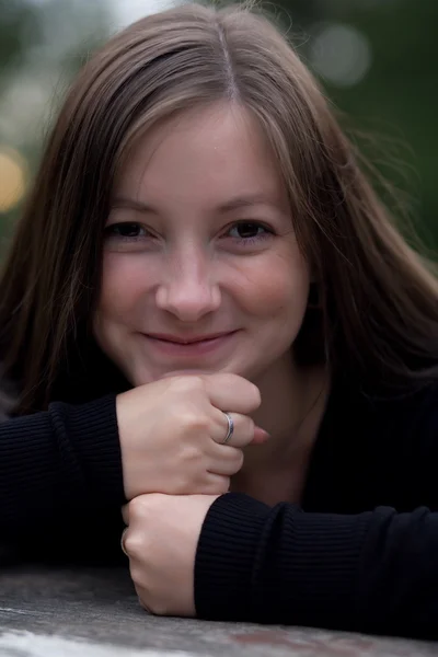 stock image Portrait of a young girl's emotional