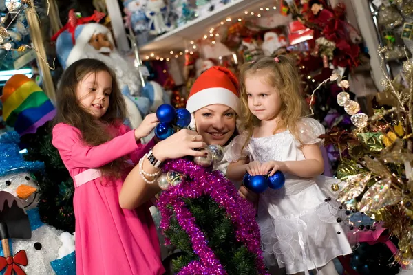Santa Claus at a party for children — Stock Photo, Image