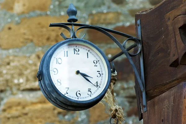 stock image Old metal round clock