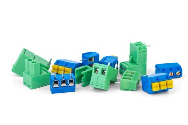 Different electrical connector blocks clipart