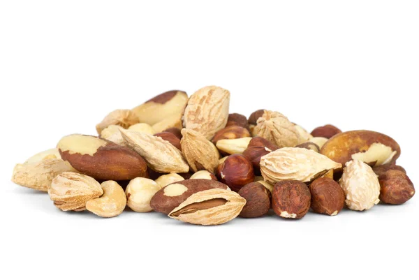 Malé hromadu různých ořechů — Stock fotografie