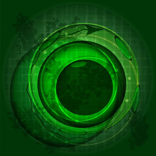 Vector abstract eye pupil in green — Stock Vector