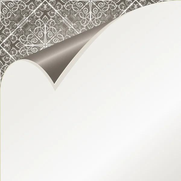 Vector patrón sin costuras con copos de nieve bajo la esquina rizada — Archivo Imágenes Vectoriales