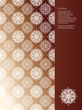 vector seamless pattern with snoflakes on the left and place for clipart