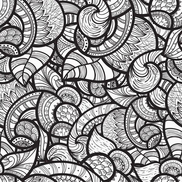Vector seamless ethnic doodle pattern — Stock Vector