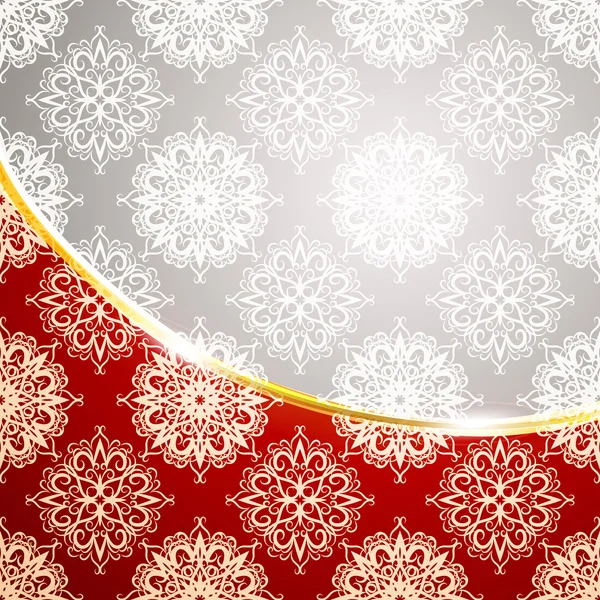 Modèle d'hiver vectoriel avec flocons de neige — Image vectorielle