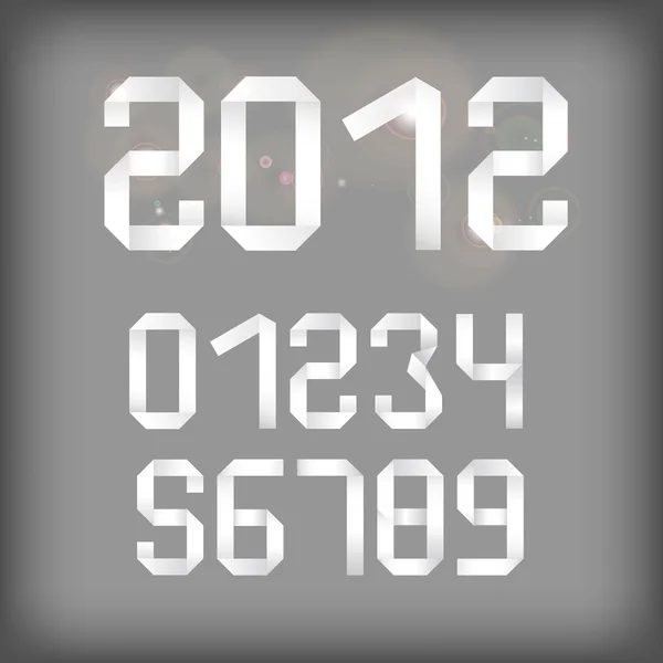 ベクトル折り紙 2012年その他の数値 — ストックベクタ