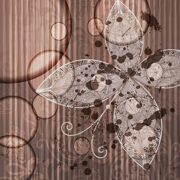 Векторная абстрактная бабочка на фоне гранжа — стоковый вектор
