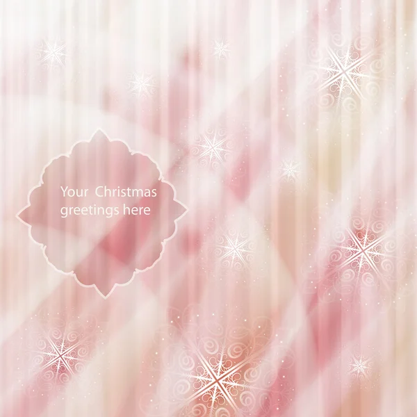 Vector winter background with snowflakes and stars — Stock Vector