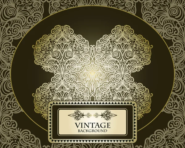 Vector abstract floral pattern, vintage, place for your text, s — Stock Vector