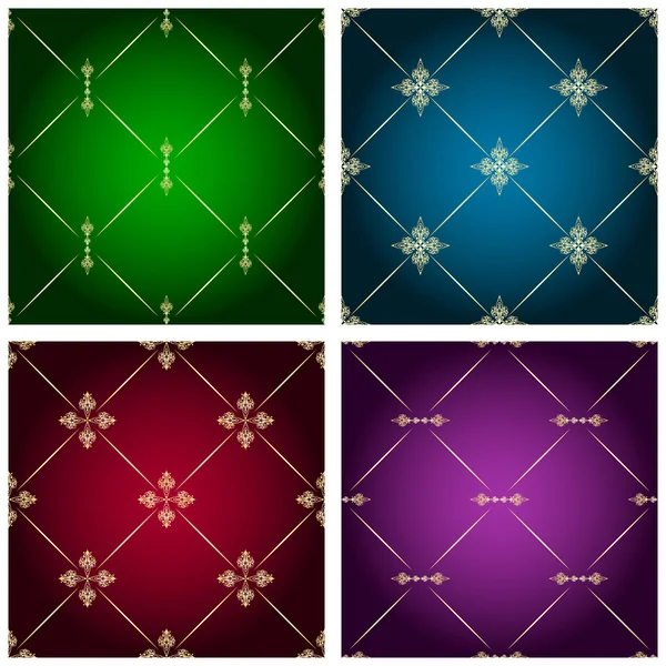 Vector conjunto de patrones sin costura vintage — Archivo Imágenes Vectoriales
