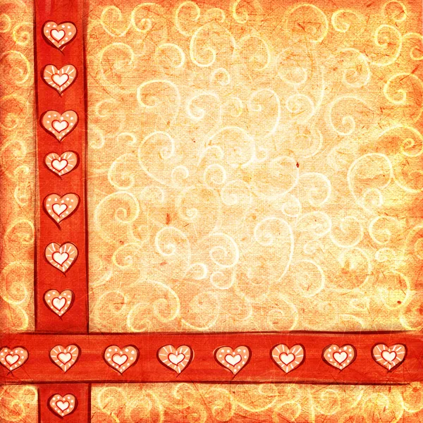 Valentine's scrap-book background — Stock Photo, Image