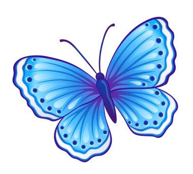 Blue butterfly clipart