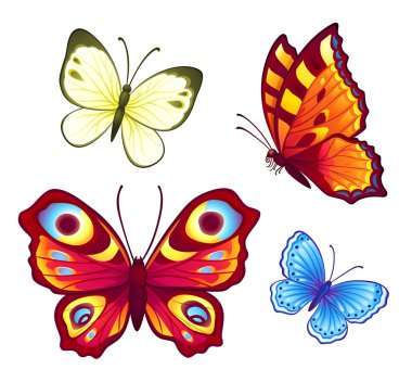 Vector butterflies clipart