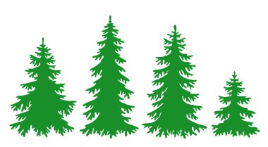 Vector fir-trees clipart