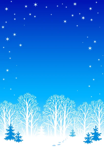 Hintergrund Winternacht — Stockvektor