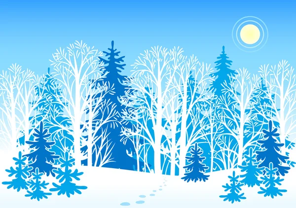 Paysage vectoriel d'hiver — Image vectorielle